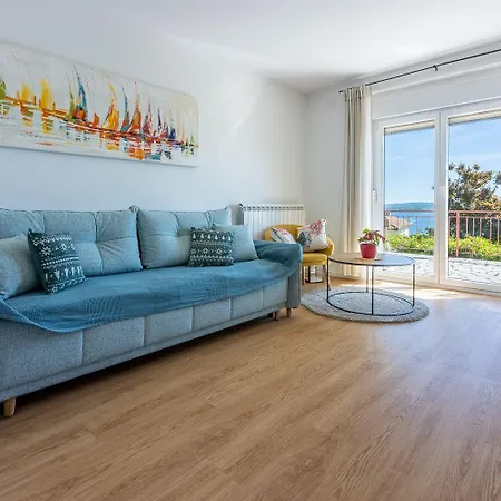 Einzigartiges Nur 200 Meter Zum Sandstrand Mit Meerblick, Parkplatz, Liegen, Klima Apartment Crikvenica